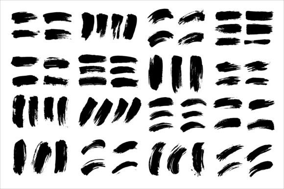 Brush Stroke Vector Sets for Design