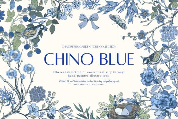 Chino Blue Chinoseries Toile De Jouy 97