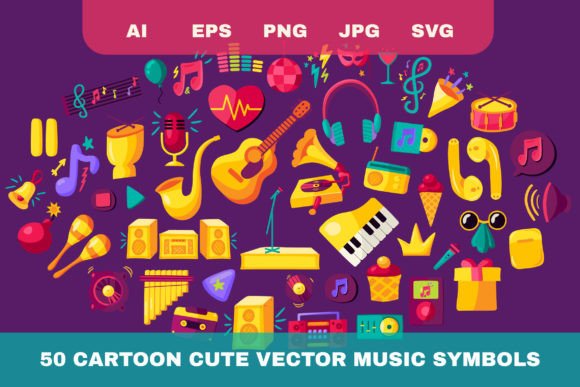 Evaluating the Musical Party Symbols Cartoon Set for Creative Projects