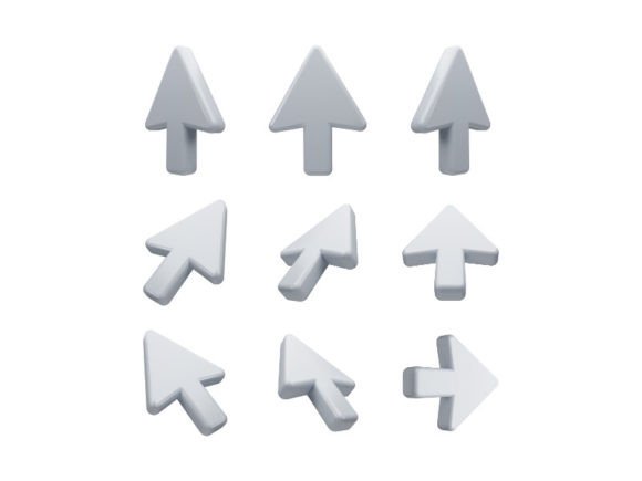 Evaluating the Set of Cursor Arrows in 3D Style for Digital Interface Design
