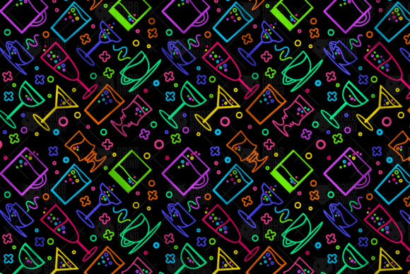 Illuminating Design: The Power of the Neon Drink Seamless Pattern