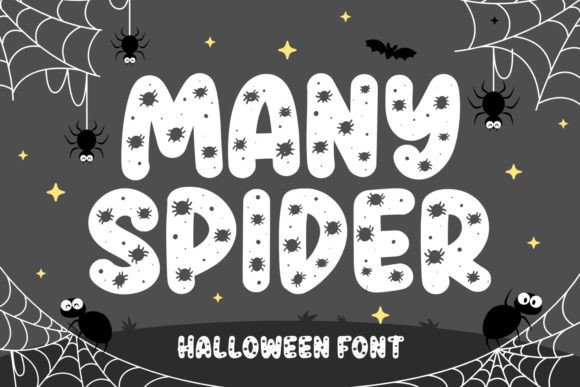 Many Spider: A Hand-Lettered Halloween Display Font for Spooky Designs