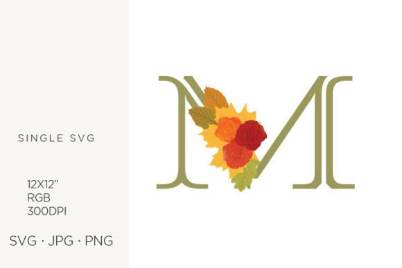 Rose Flowers As a Part of Letter M: A Versatile Design Asset
