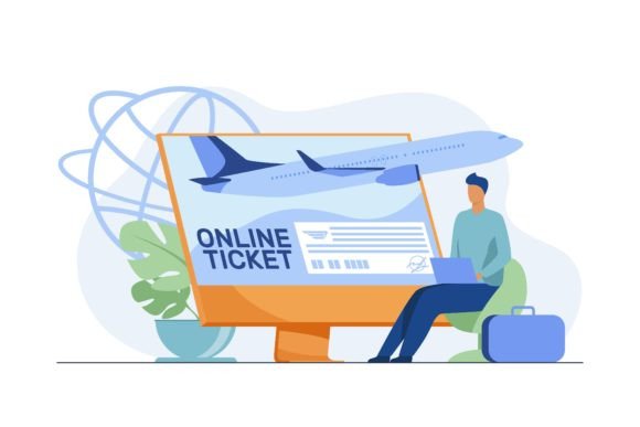 Tiny Man Buying Ticket Online Via Laptop: A Practical Guide to Modern Travel Illustrations